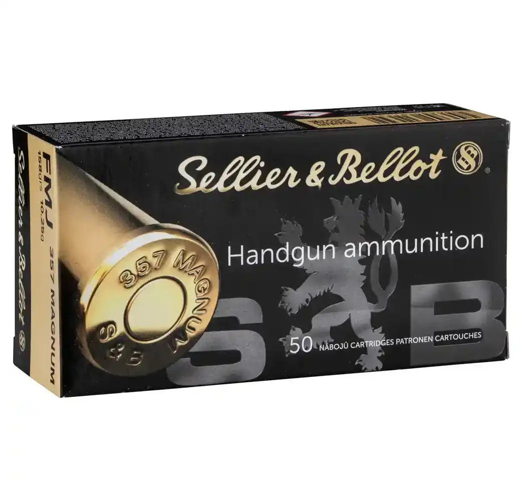 Sellier & Bellot 357 Magnum Vollmantel Munition 50 Stück Schachtel
