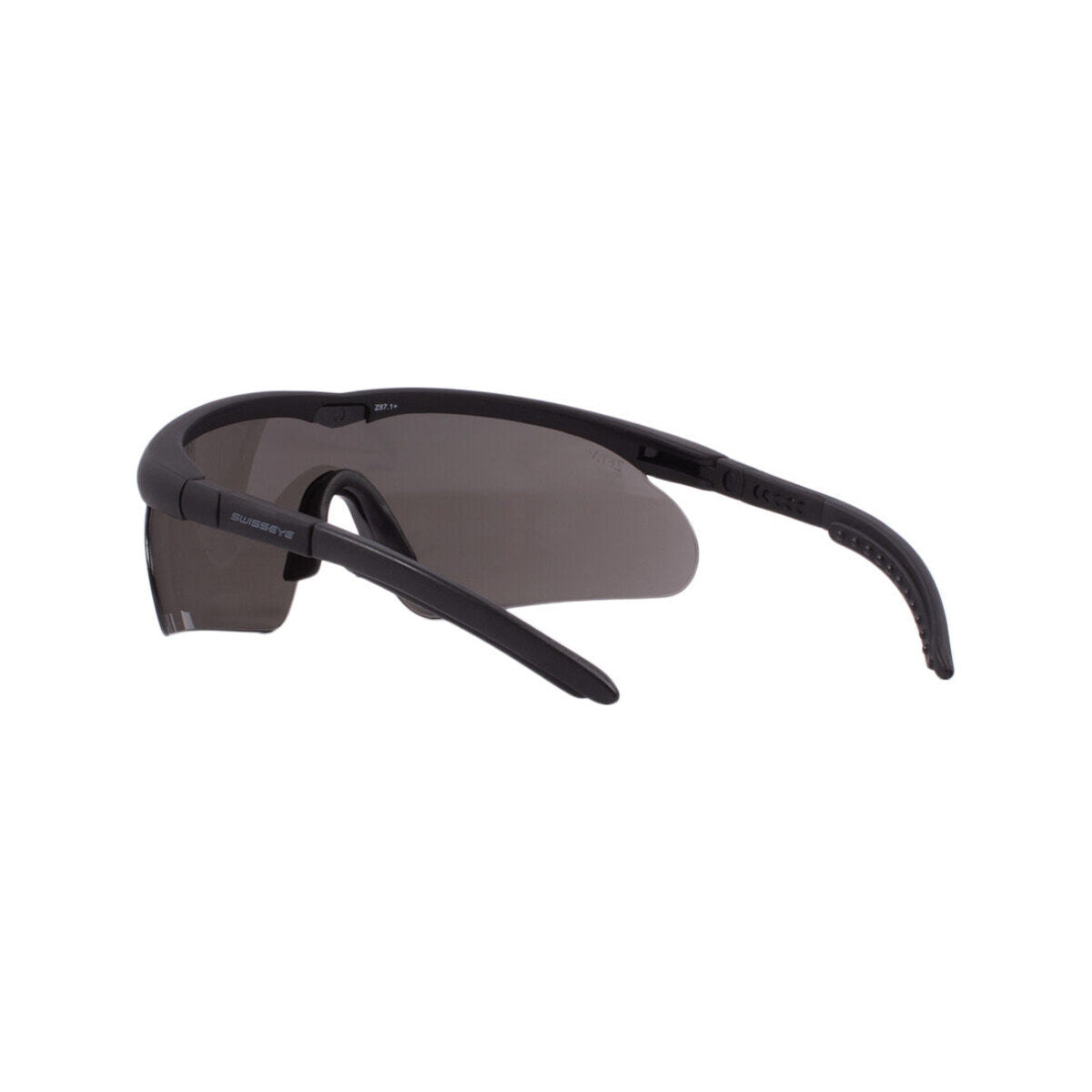 Schwarze Swiss Eye Raptor M von hinten mit beiden verstellbaren Bügeln