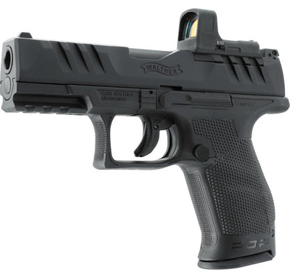 Walther PDP Compact 4" Co2 Airsoftpistole 6mm BB, 3D-Ansicht vor weißem Hintergrund