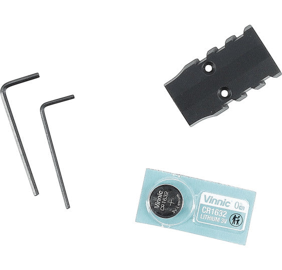 Walther PDP Compact 4" Co2 Airsoftpistole 6mm BB, Detailansicht Optikmontage vor weißem Hintergrund